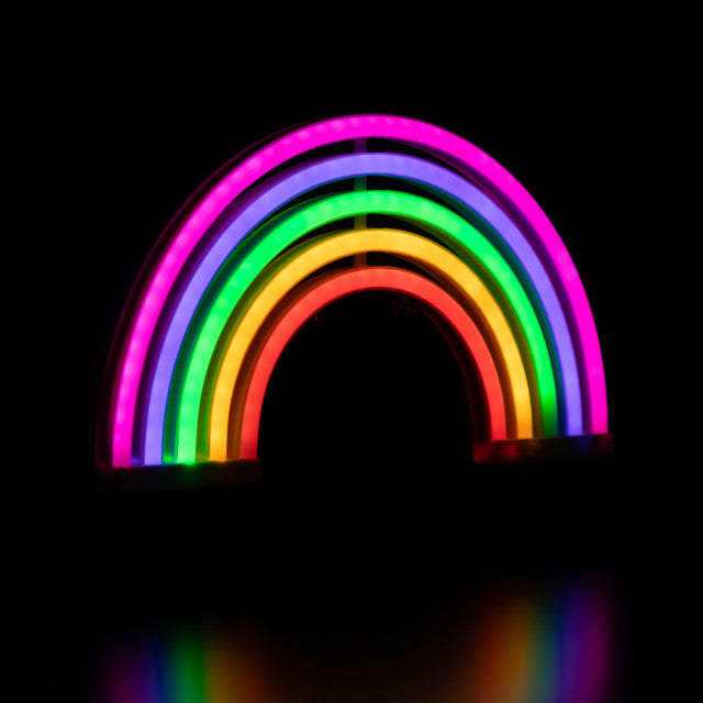 Multicolor Rainbow Neon LED Light Sign 12" for Wall Decor