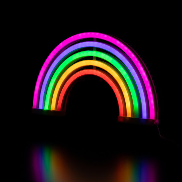Multicolor Rainbow Neon LED Light Sign 12" for Wall Decor