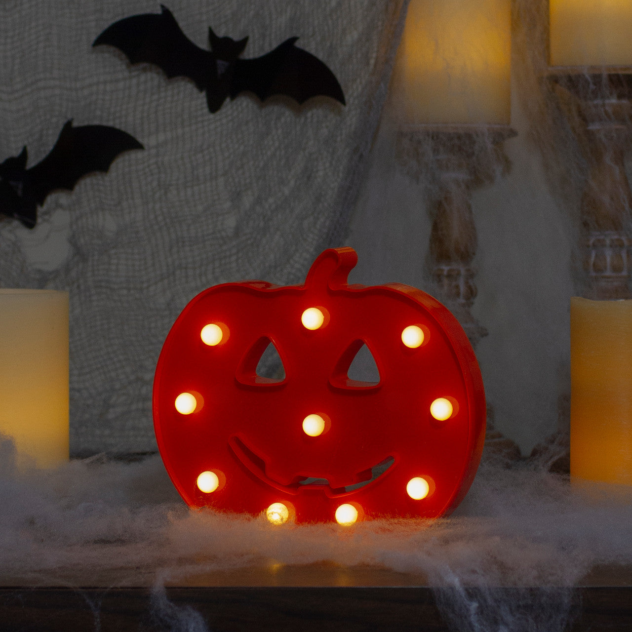 Light-Up Jack-O'-Lantern Halloween Marquee Sign