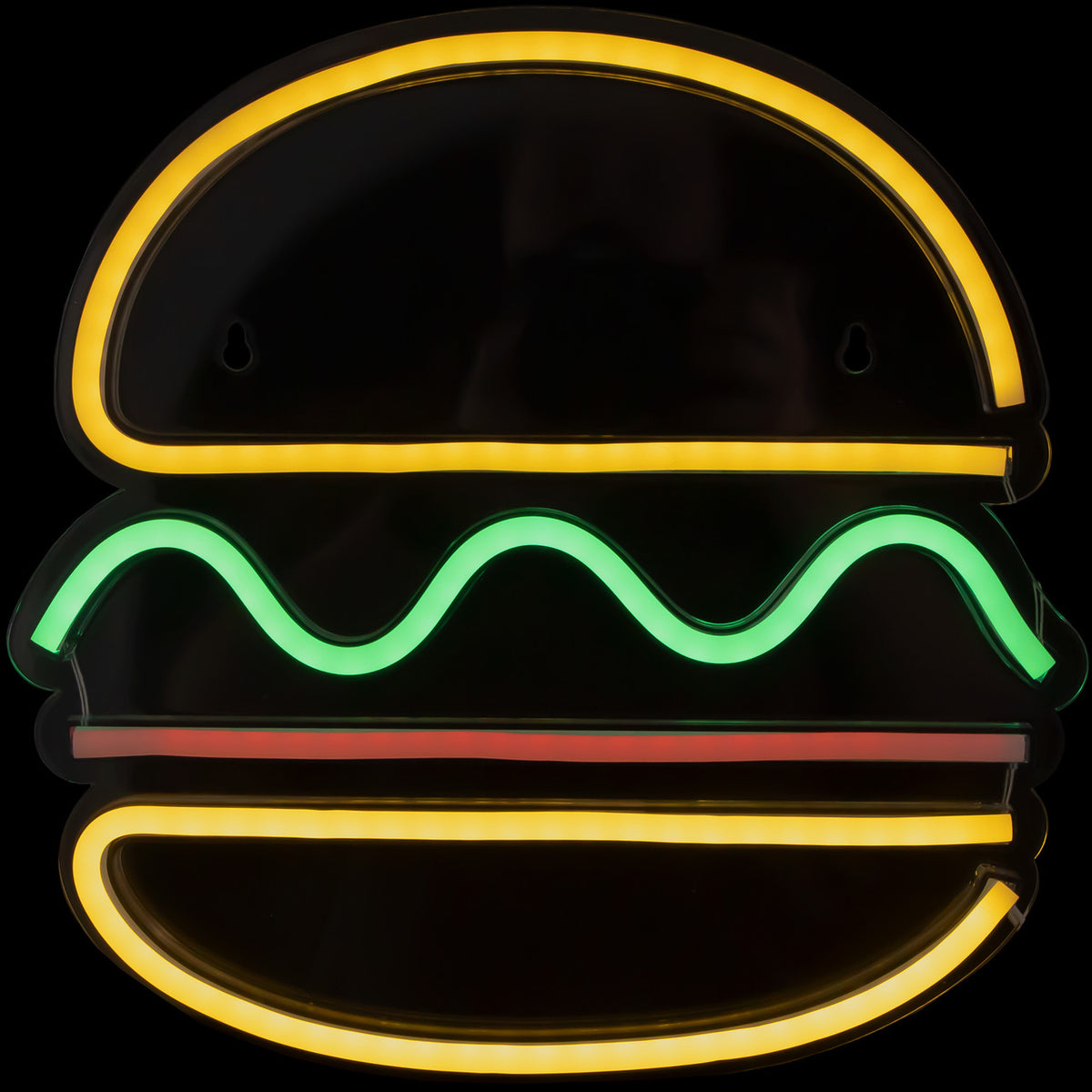 Light Up LED Neon Hamburger Sign for Wall Decor