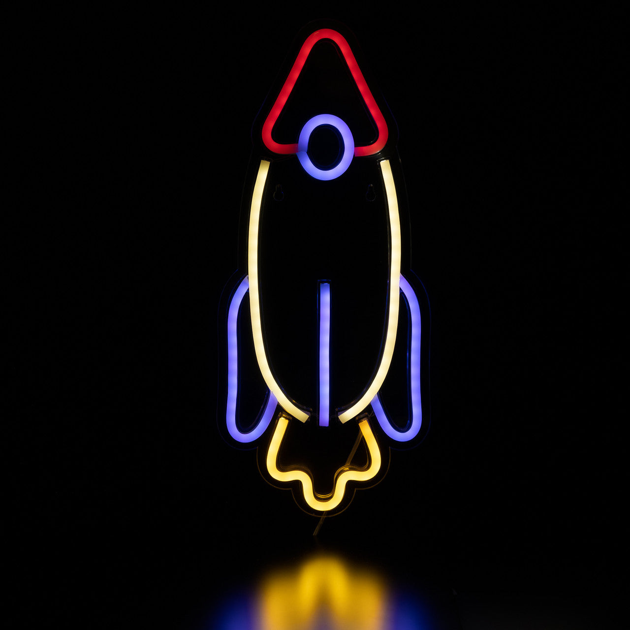 LED Rocket Ship Neon Sign for Wall Decor