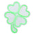 LED Lighted Shamrock Window Silhouette 15" Neon Style Green for St. Patrick's Day