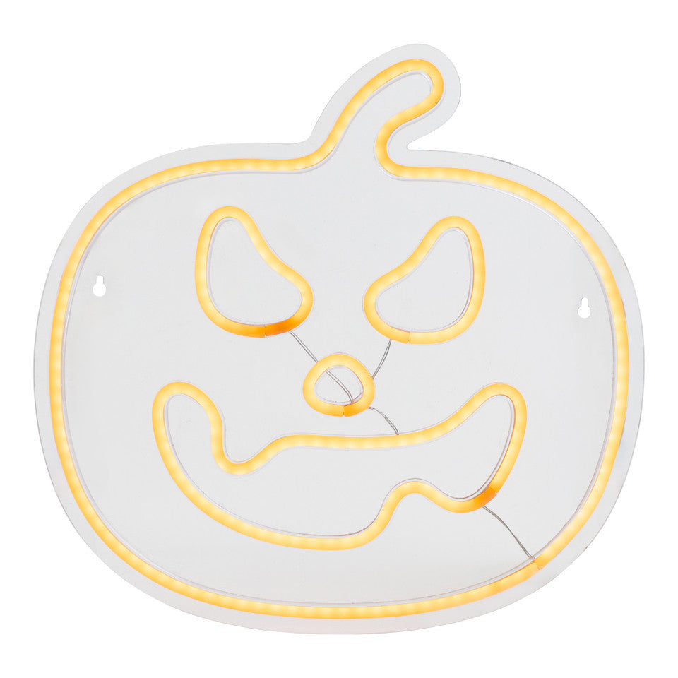 Halloween Jack-O&#39;-Lantern Decoration (15&quot;) LED Neon Wall Window Light