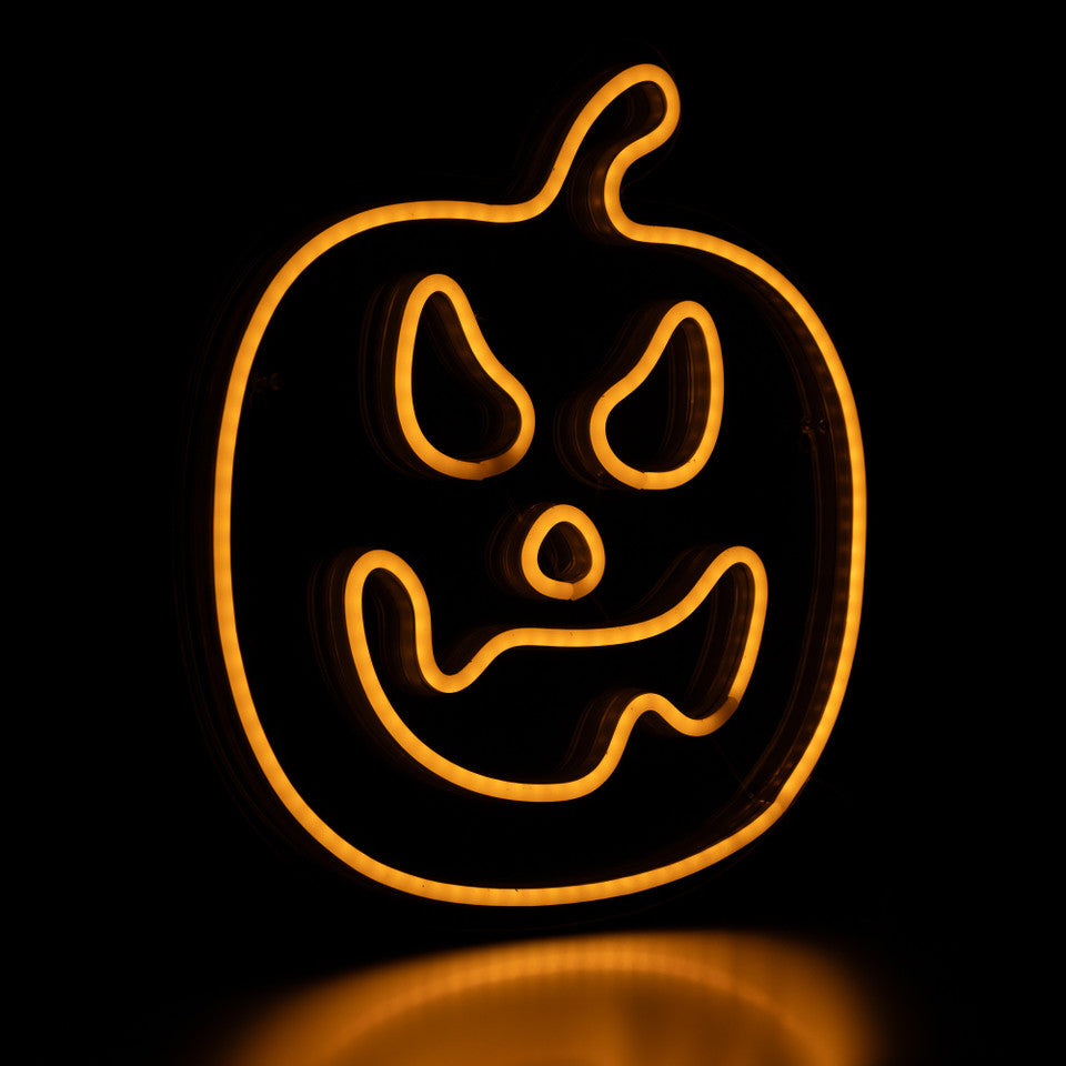 Halloween Jack-O'-Lantern Decoration (15") LED Neon Wall Window Light