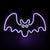 Halloween LED Decoration 15" Purple LED Lighted Neon Style Purple Bat Window Silhouette