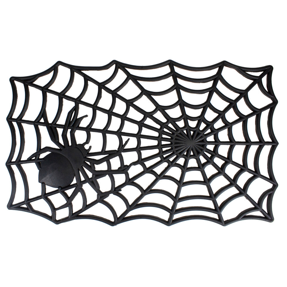 Entry Mat Spider Web Rectangular Halloween Doormat (18&quot; x 30&quot;)