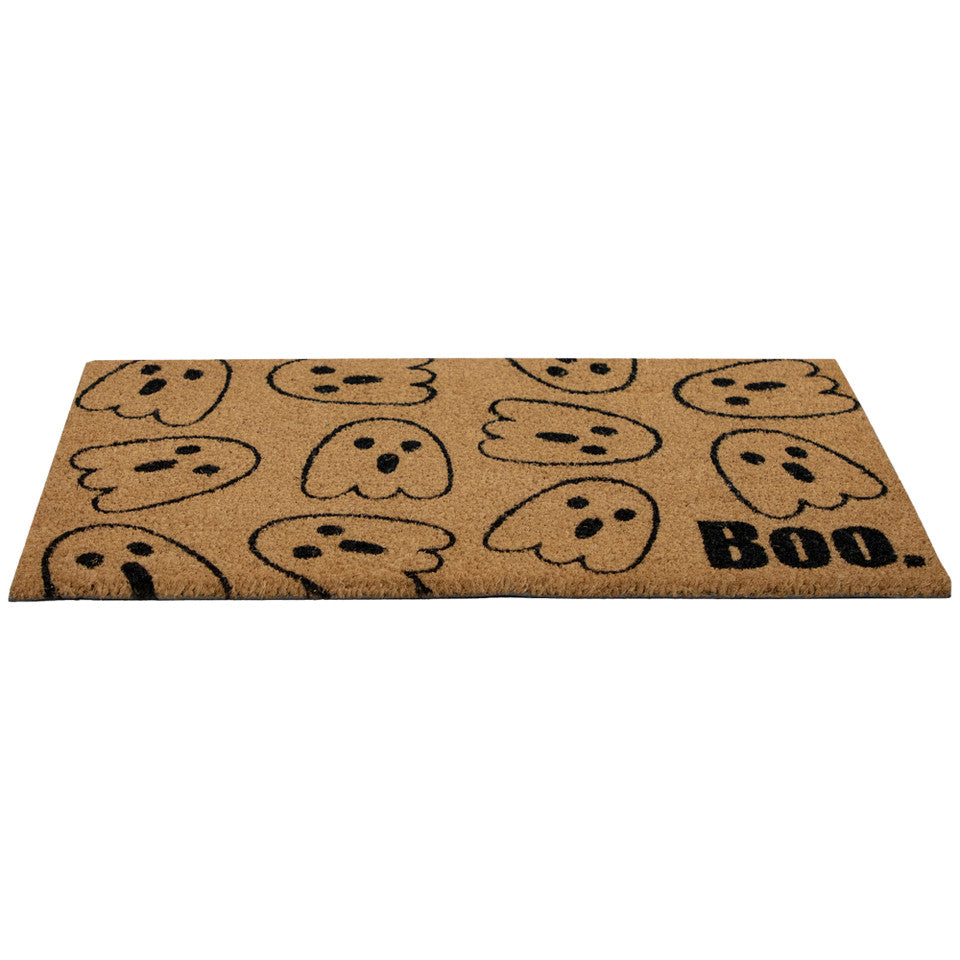 Natural Coir Ghost Doormat for Halloween Decor