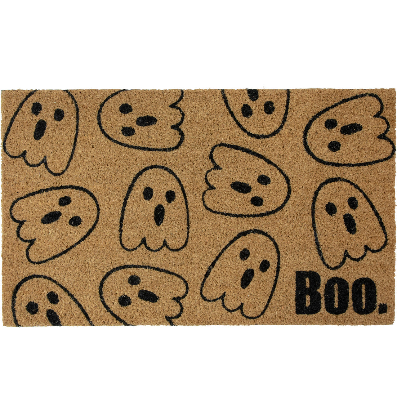 Natural Coir Ghost Doormat for Halloween Decor