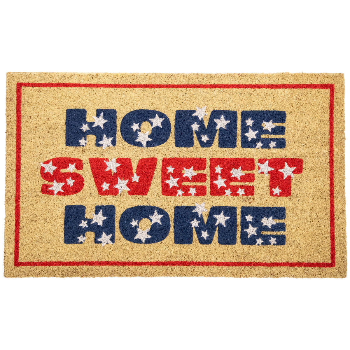 Patriotic Stars Home Sweet Home Doormat