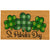 Shamrocks Outdoor Natural Coir Doormat for St. Patrick's Day (18" x 30")