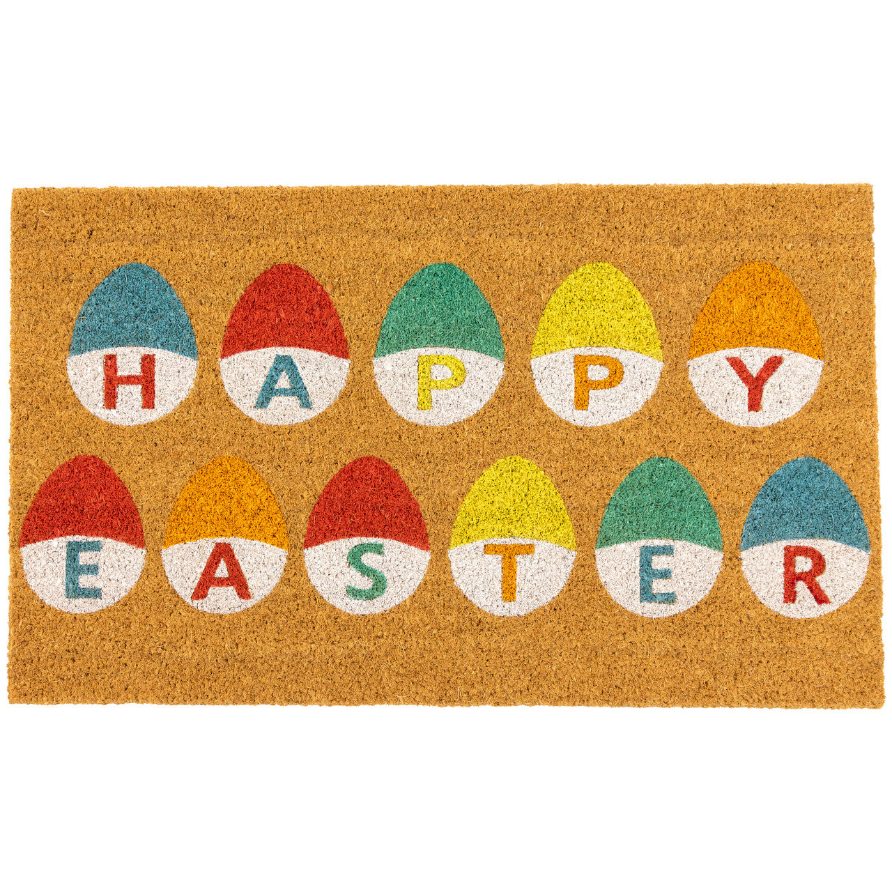 Easter Egg Outdoor Doormat Natural Coir