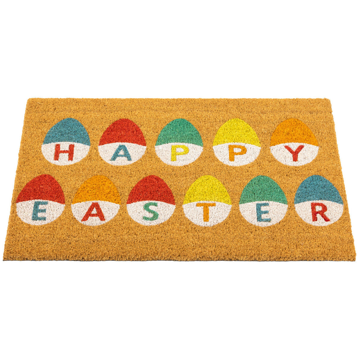 Easter Egg Outdoor Doormat Natural Coir