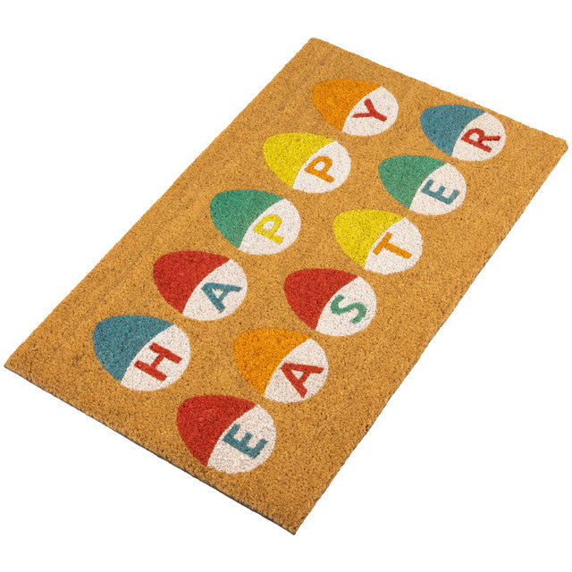 Easter Egg Outdoor Doormat Natural Coir
