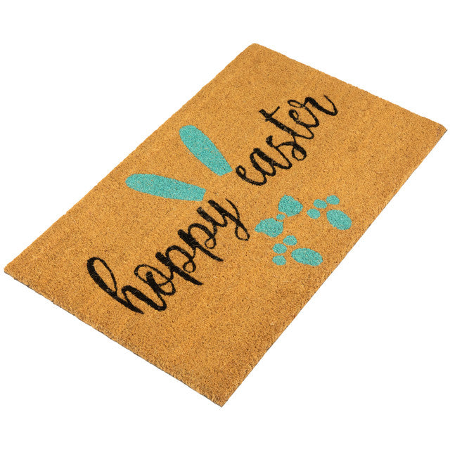 Hoppy Easter Natural Coir Doormat Durable Outdoor
