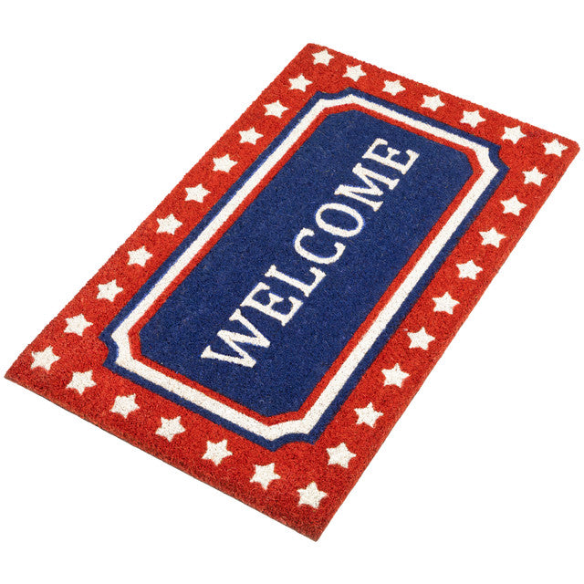 Patriotic Coir Doormat 18x30 Fourth of July