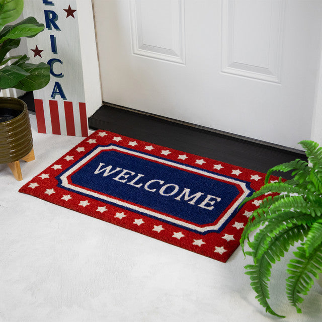 Patriotic Coir Doormat 18x30 Fourth of July