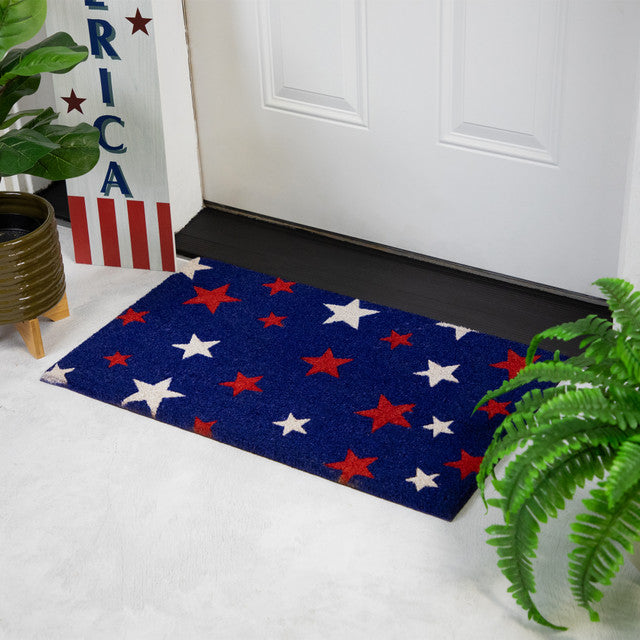 Americana Stars Outdoor Coir Doormat 18x30