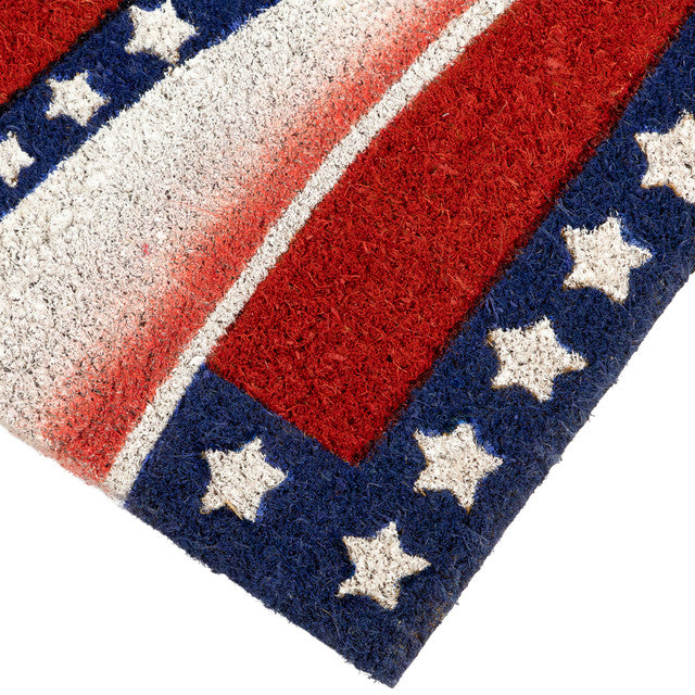Patriotic Welcome Mat 4th of July for Outdoor Stars Stripes