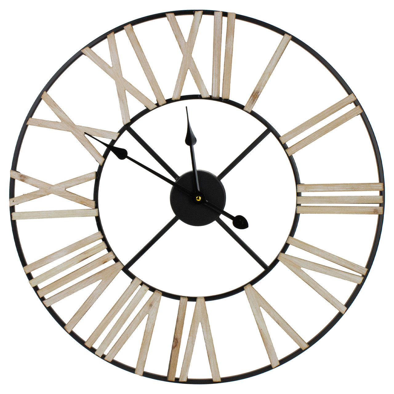 Roman Numeral 24" Silent Wall Clock for Home Decor