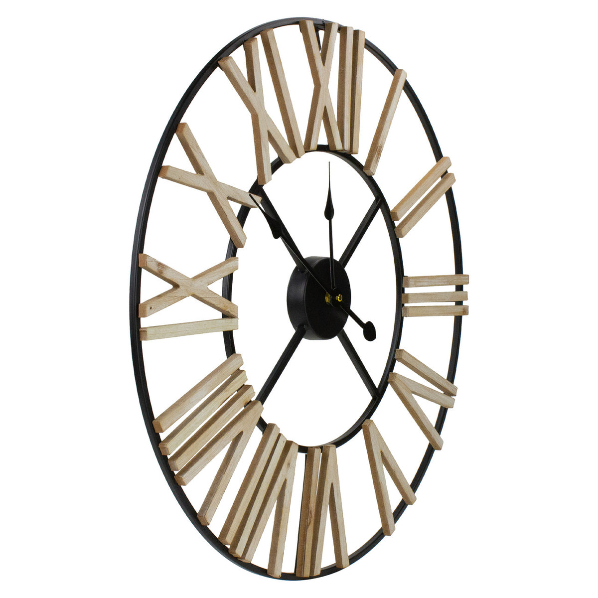 Roman Numeral 24&quot; Silent Wall Clock for Home Decor