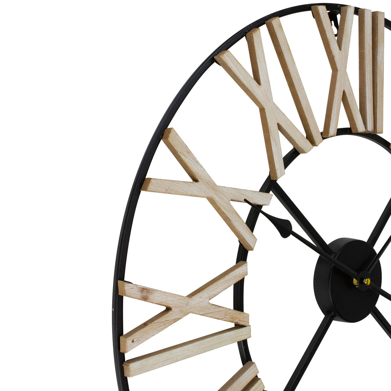 Roman Numeral 24" Silent Wall Clock for Home Decor