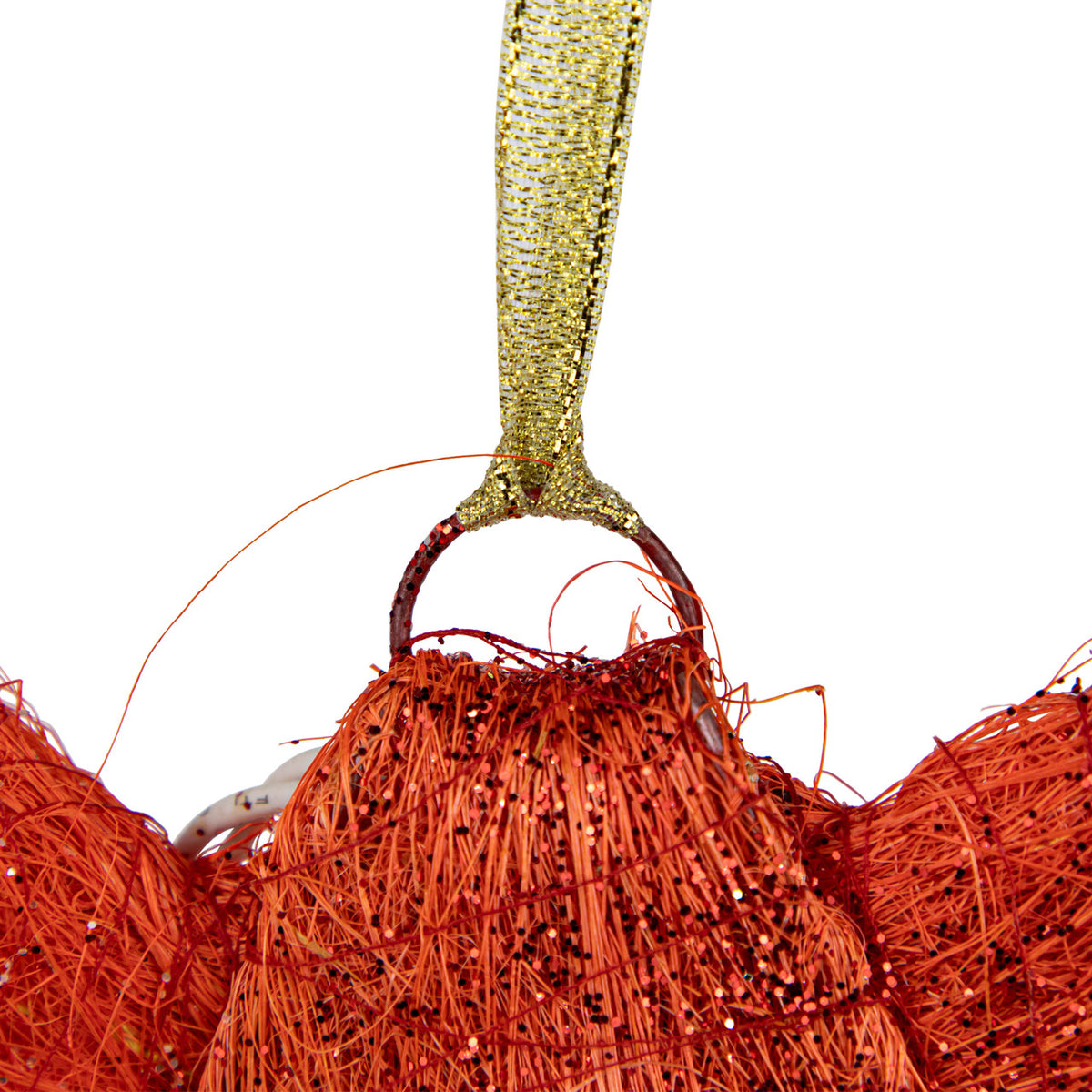 Christmas Decoration 23&quot; Lighted Sparkling Red Sisal Double Bow