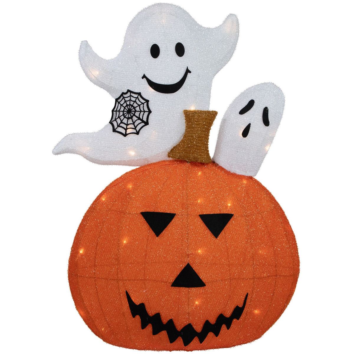 Halloween Decoration 27.5&quot; LED Lighted Battery Operated Jack-O-Lantern and Ghosts