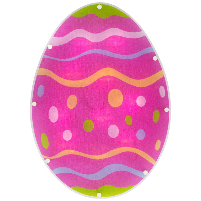 LED Lighted Easter Egg 14" Battery Operated Window Decoration