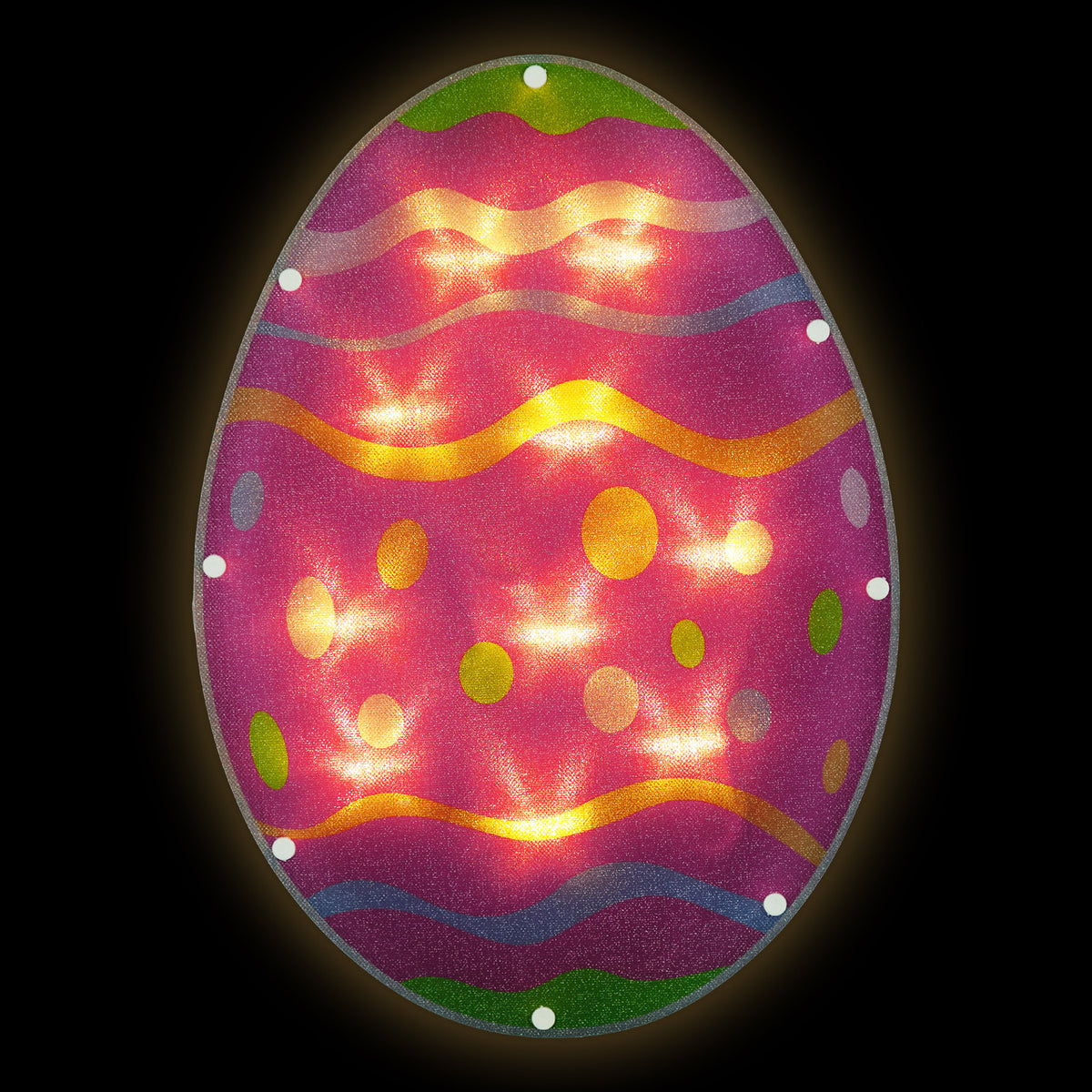 LED Lighted Easter Egg 14&quot; Battery Operated Window Decoration