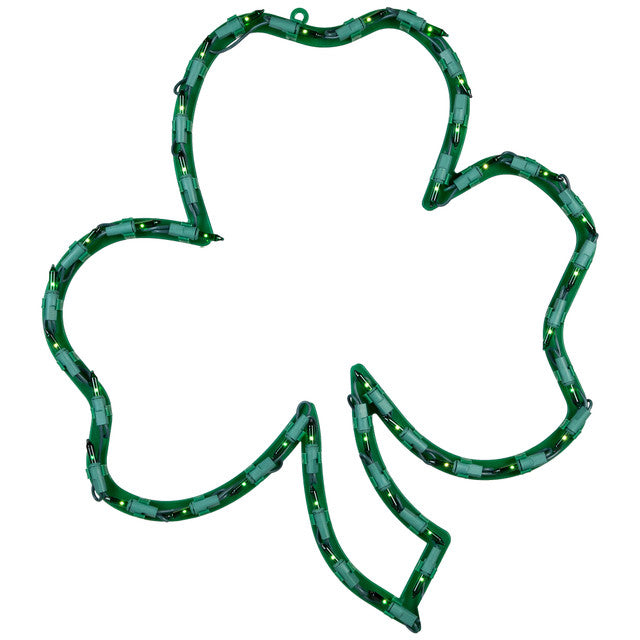 Lighted St. Patrick&#39;s Day Irish Shamrock Window Silhouette 17&quot;