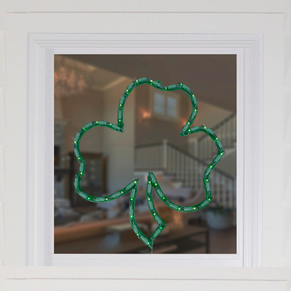 St. Patrick&#39;s Day Lighted Irish Window Silhouette 17&quot;