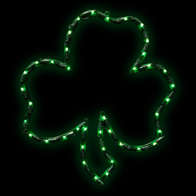 Lighted St. Patrick&#39;s Day Irish Shamrock Window Silhouette 17&quot;