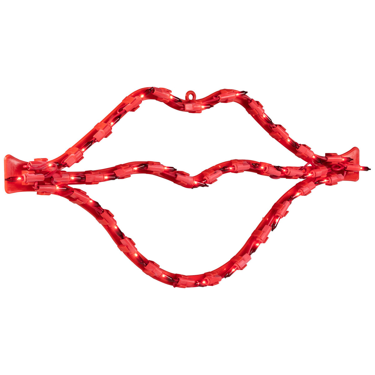 Lighted Red Lips 17.5&quot; Valentine&#39;s Day Window Silhouette Decor