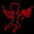 17" Lighted Red Cupid with Heart Valentine's Day Window Silhouette Decoration