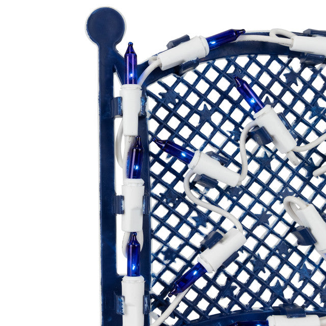 Patriotic Lighted Flag Window Decoration 14 Inch