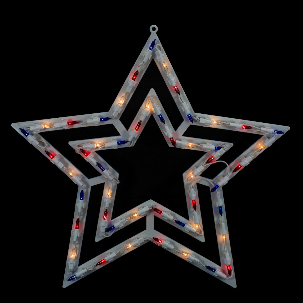 17" Lighted Patriotic Star Window Decor