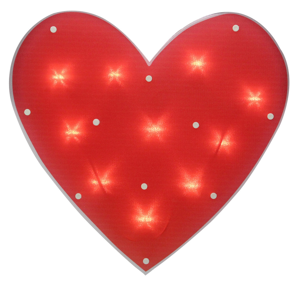 Red Heart Valentine&#39;s Day Window Silhouette Decoration, 14.25&quot; Lighted Decoration