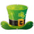 LED Lighted Irish Leprechaun Hat Window Silhouette 12.5" with Timer for St. Patrick's Day