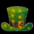 St. Patrick's Day Leprechaun Hat 12.5" LED Lighted Window Silhouette with Timer