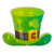 St. Patrick's Day Leprechaun Hat 12.5" LED Lighted Window Silhouette with Timer