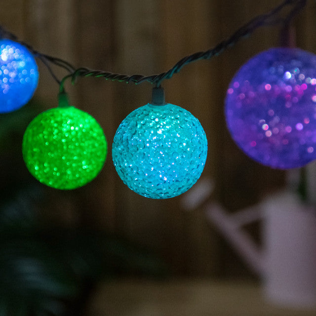 10 LED Color-Changing Globe String Lights 7.5FT