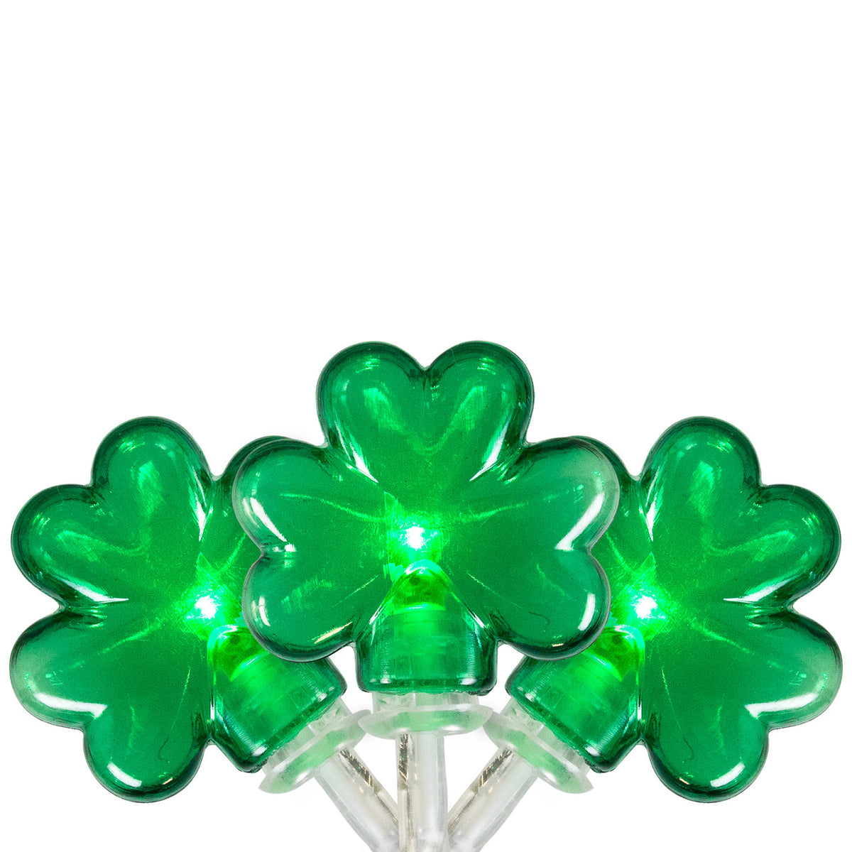 20 Count Green LED Mini St Patrick&#39;s Day Shamrock Lights