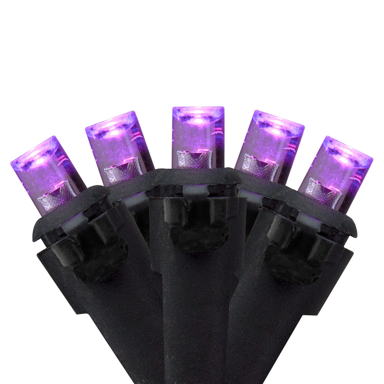 16' Purple Wide Angle LED Lights with Black Wire