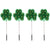 Green Shamrock St Patrick's Day Pathway Marker Lawn Stakes 4 Pack, Clear Lights