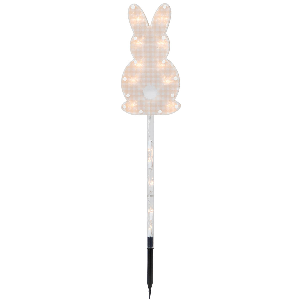 Plaid Easter Bunny Pathway Marker Lawn Stakes Set of 4