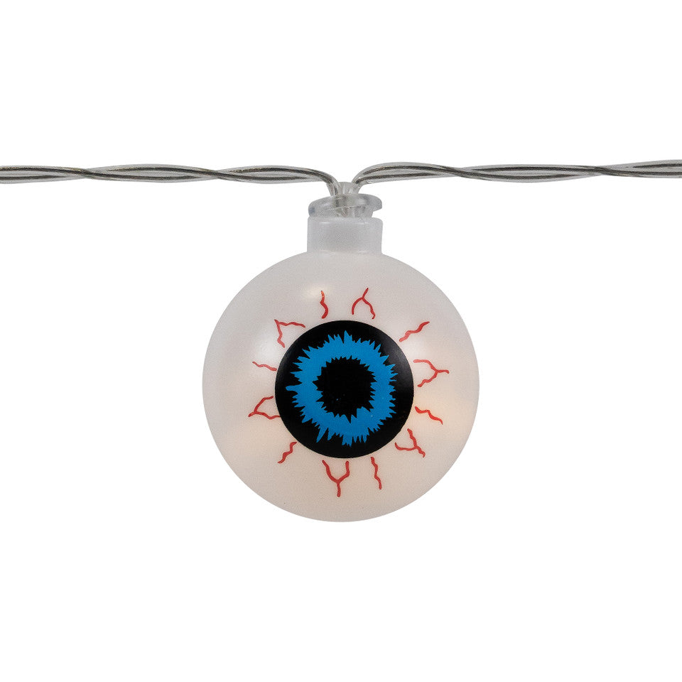LED Bloodshot Eyeball Halloween String Lights (10-Count)