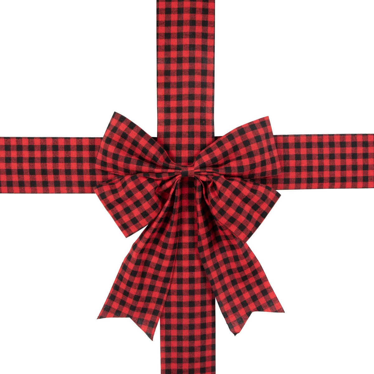 Red Buffalo Check Plaid Door Bow Extra Large 14 Ft. Festive Christmas Decor