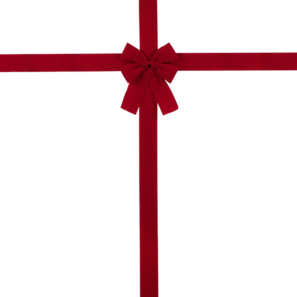 Giant 14' Red Velvet Christmas Bow – Oversized Luxury Holiday Door Decoration
