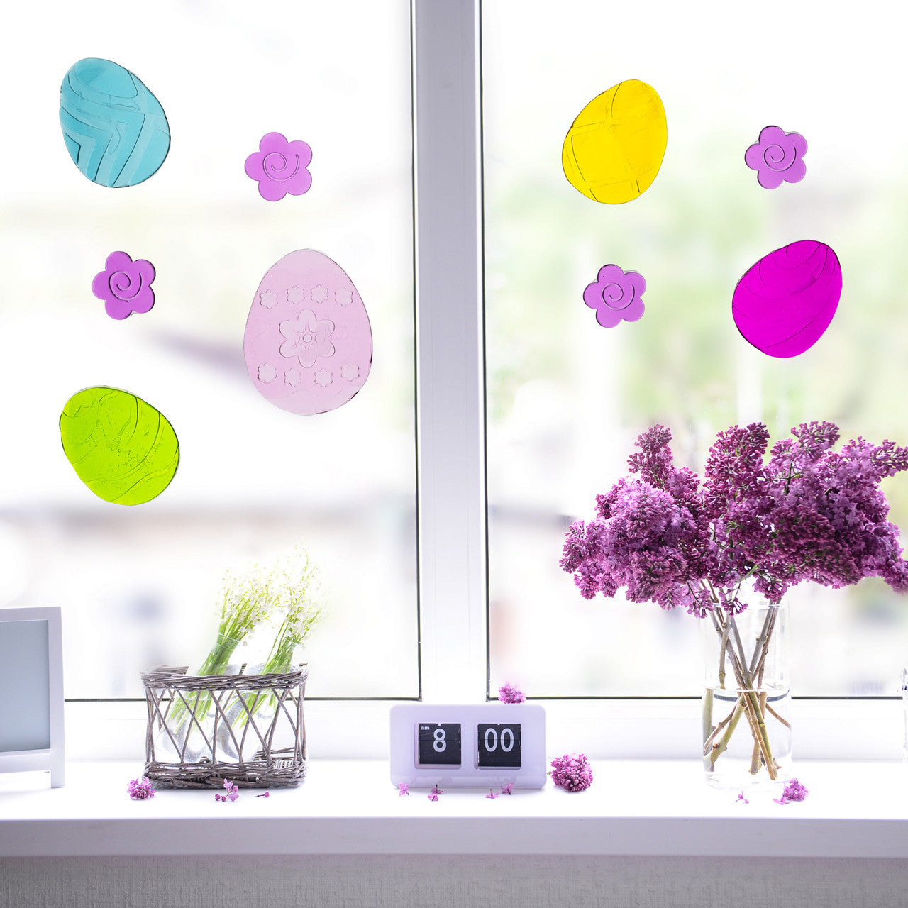 Easter Egg Gel Window Clings for Spring Decor