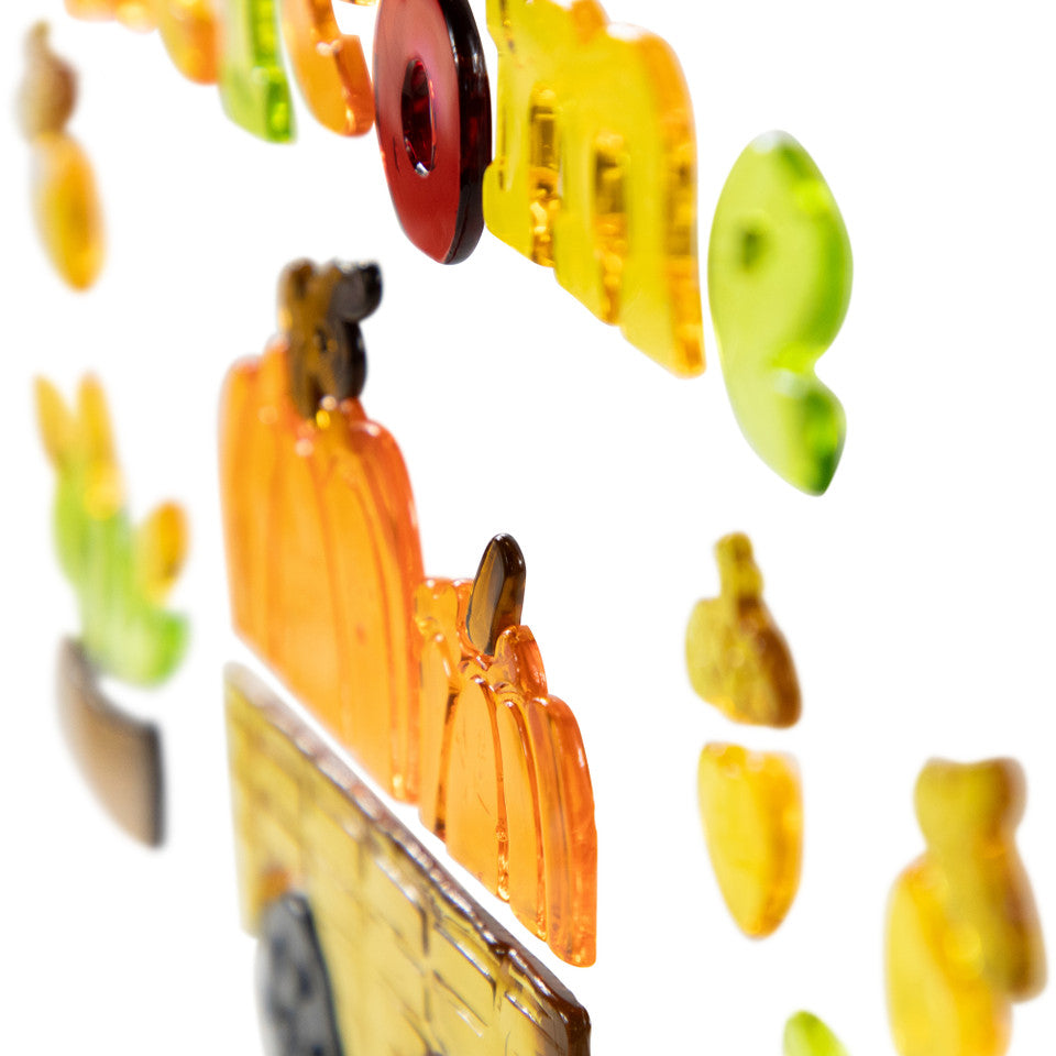 Reusable Autumn Decoration Set of 4 Double-Sided Fall Harvest Gel Window Clings